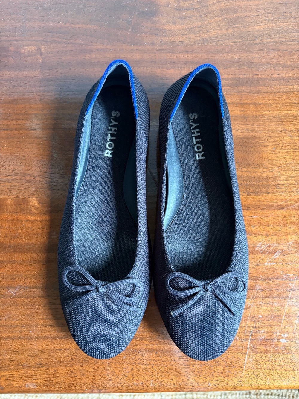 Rothy's Black Ballet Flats with Bow